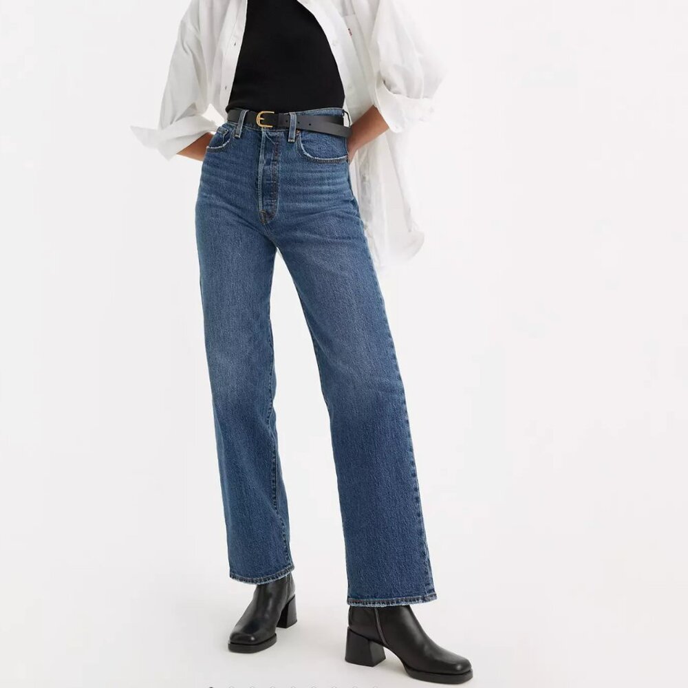 Levi's Ribcage Straight Ankle, Dark Wash